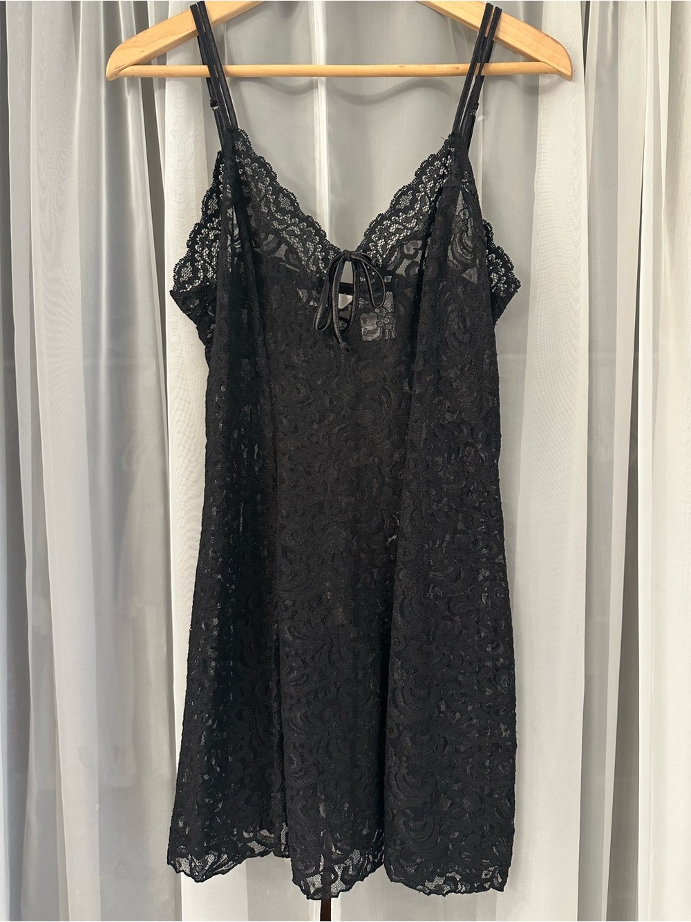 Black Lace Chemise Nightdress